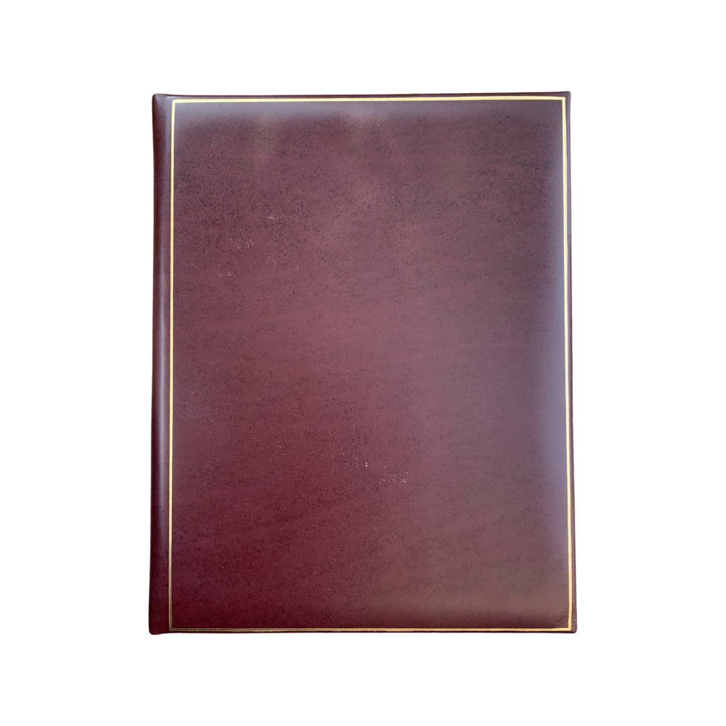 Classic Leather Guest Book | 10 by 8 Inches Vertical | Polished Calf Leather | Gold Tooling | Lined Pages | G108CA