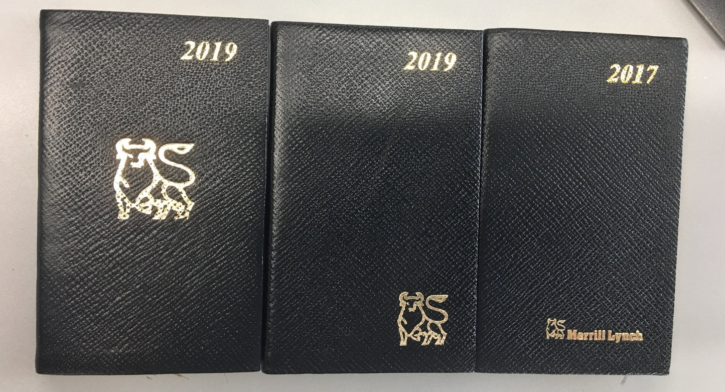 Merrill Lynch Bull | Gold Merrill Bull on Leather