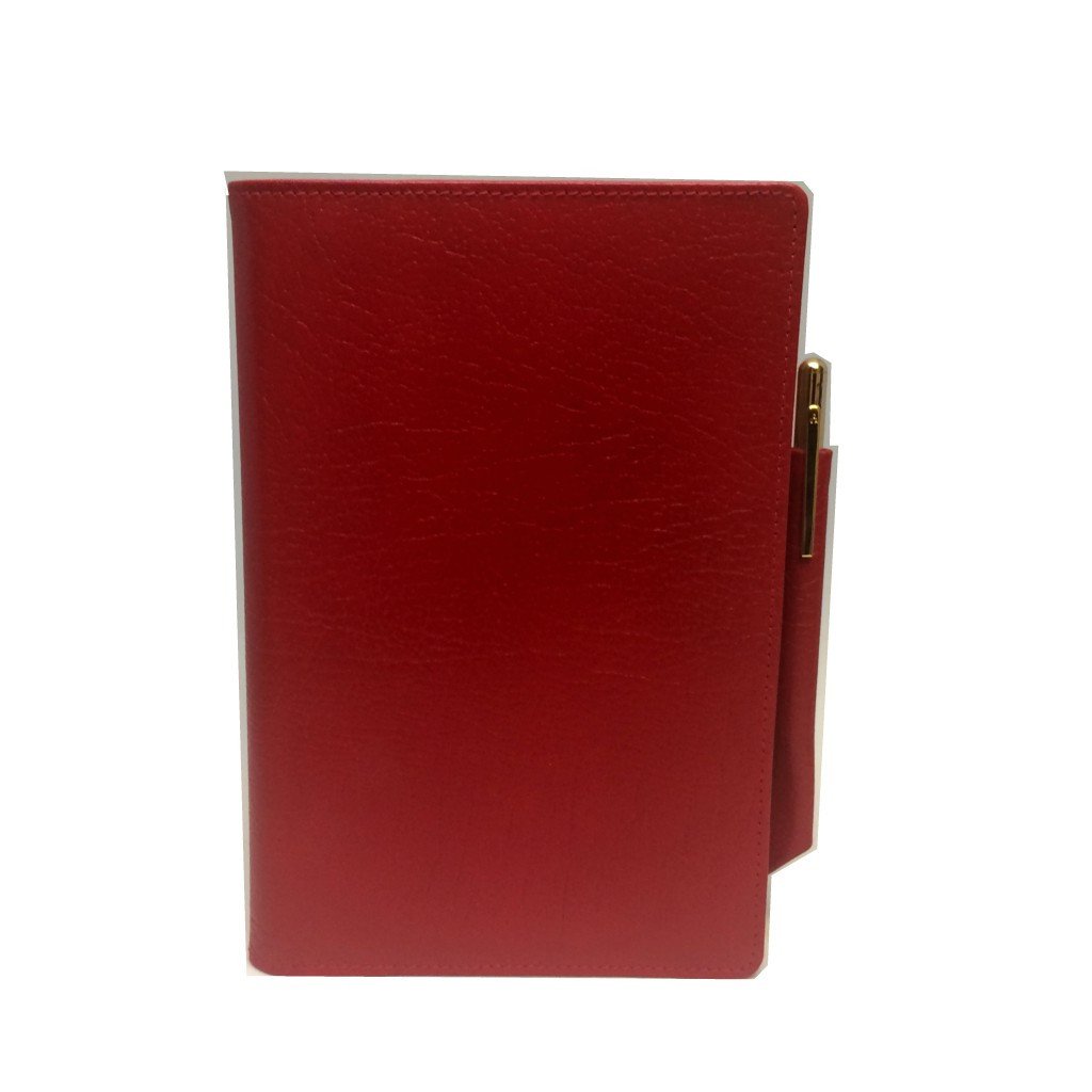 Calf Leather Cover with Removable Notes and Pencil, 6 by 4 Inches-Notebooks-Sterling-and-Burke