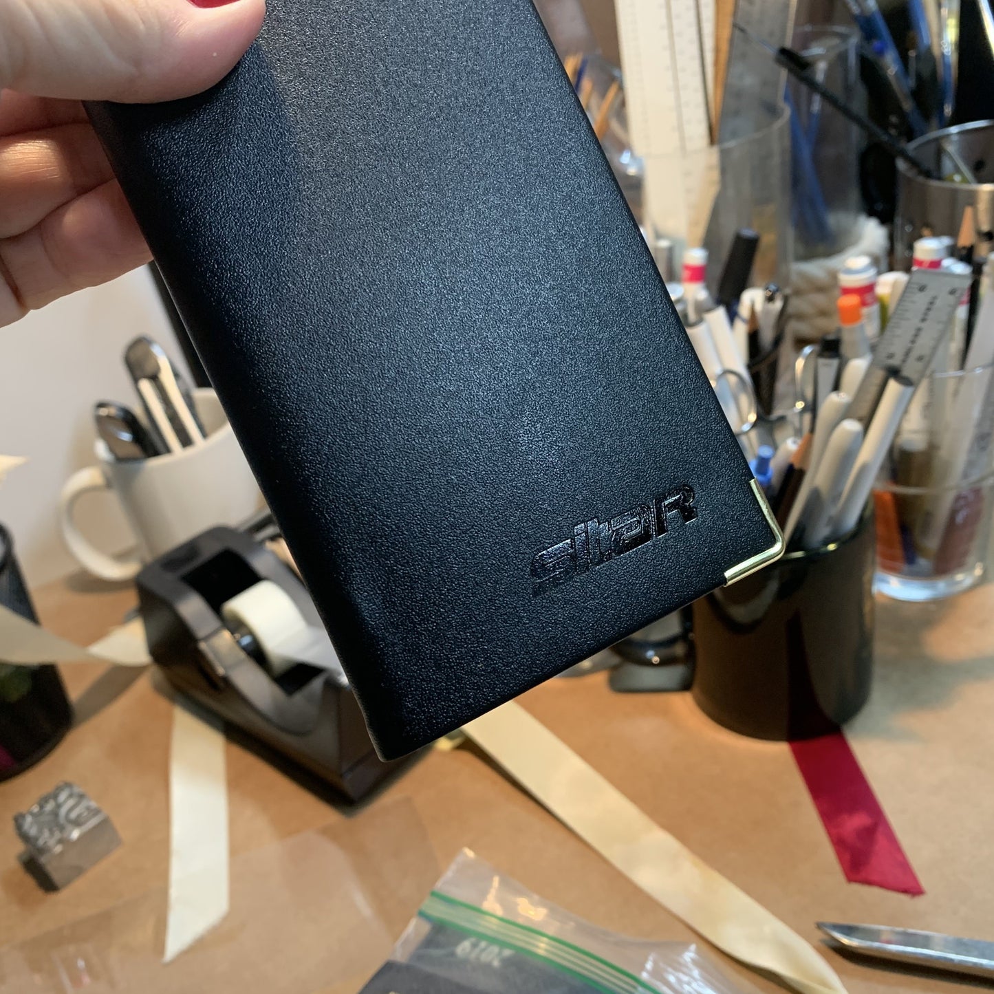 1 SITAR REALTY COMPANY | Personalization | Blind Emboss Logo | Charing Cross Leather Diary