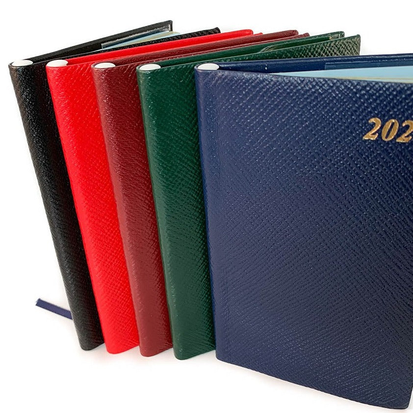 YEAR 2023 CROSSGRAIN Leather Pocket Calendar Book | 5 x 3" | Pencil in Spine | D753LJ