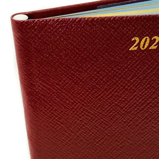 YEAR 2023 CROSSGRAIN Leather Pocket Calendar Book | 5 x 3" | Pencil in Spine | D753LJ