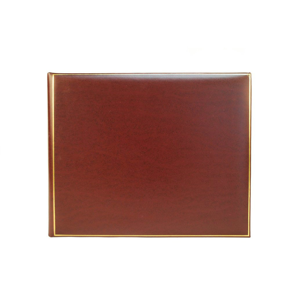 Classic Leather Guest Book | 8 by 10 Inches Horizontal | Superior Quality Smooth Calf | Blank Pages