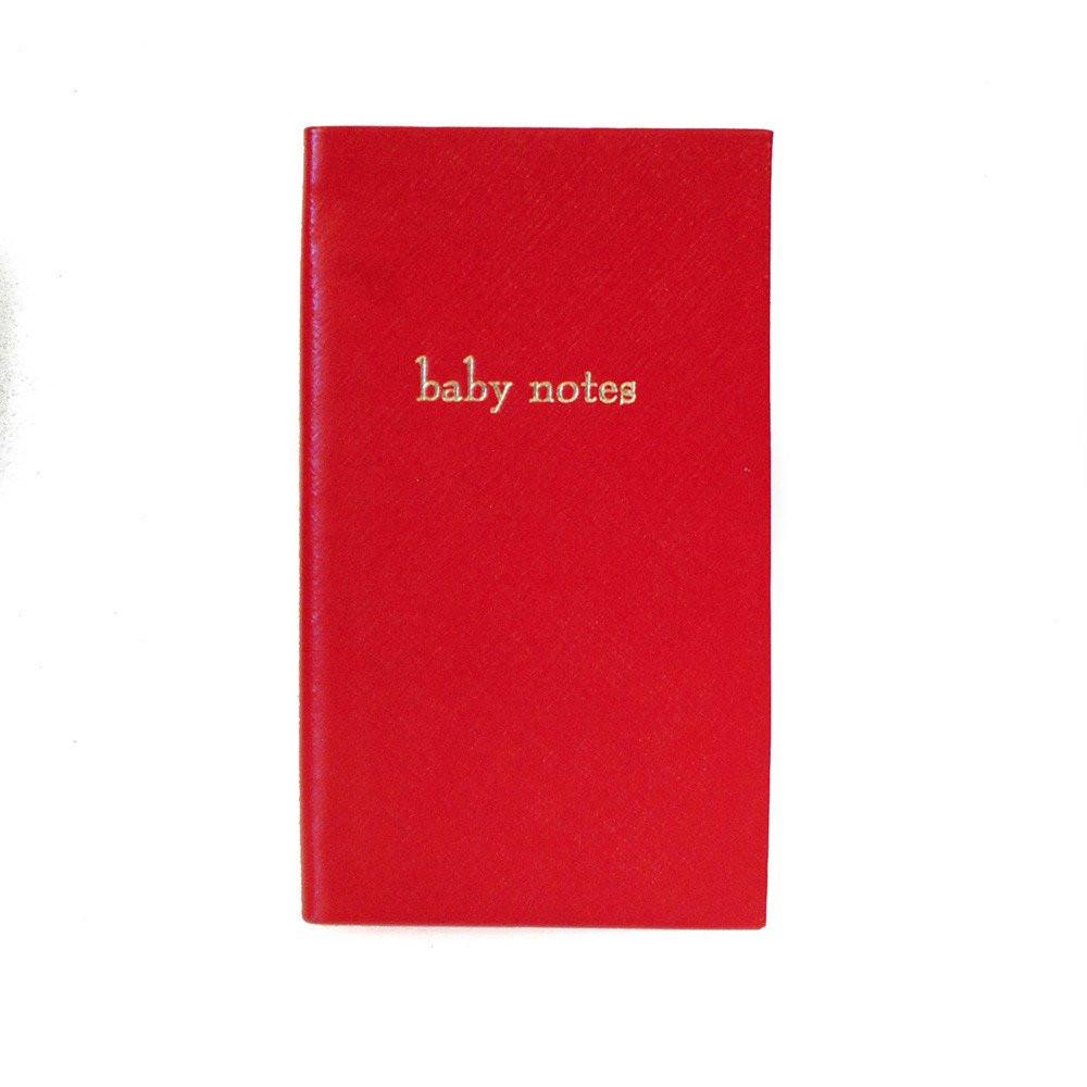 Crossgrain Leather Notebook, 7x4, "Baby Notes"-Titled Notebooks-Sterling-and-Burke