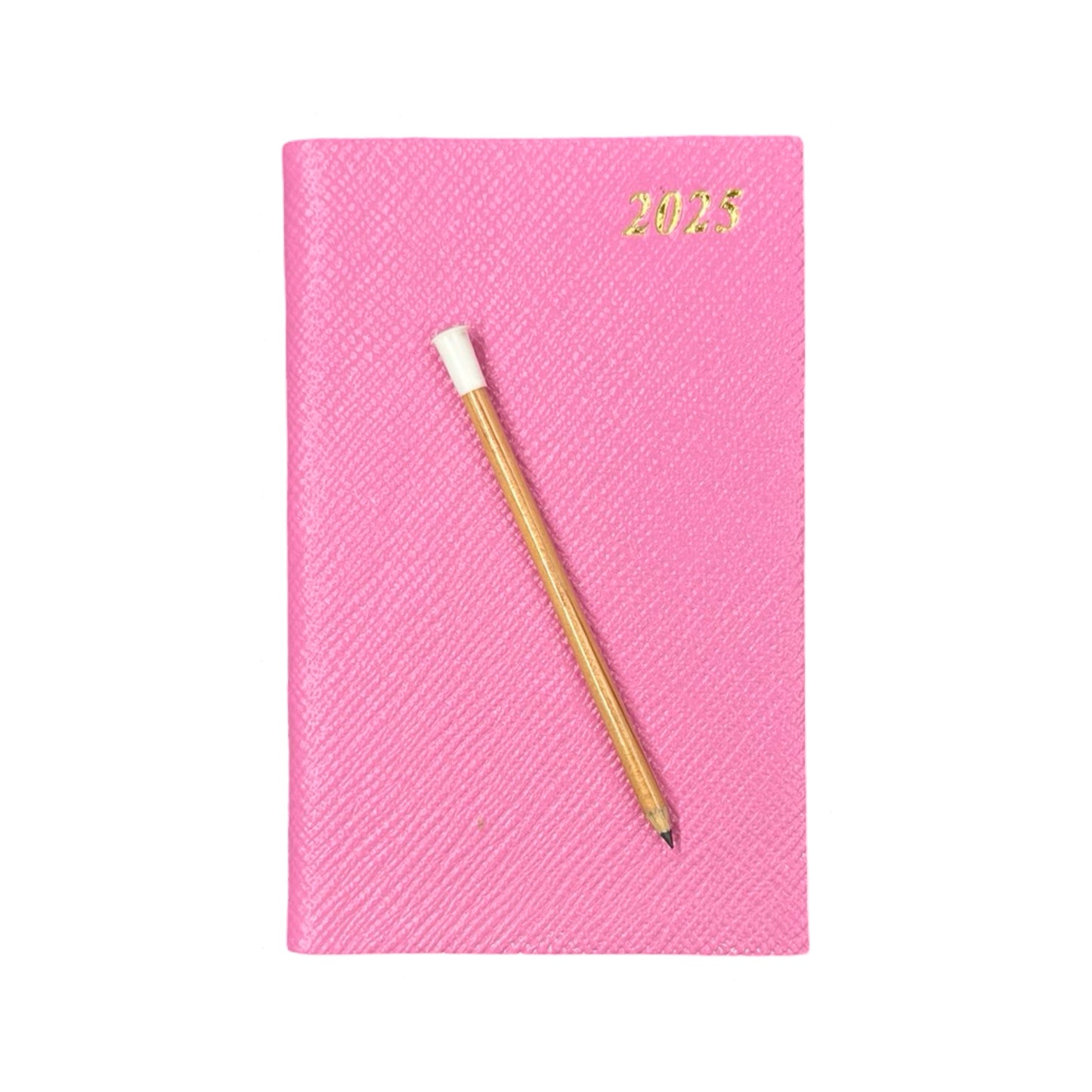 2025  D753LJ | Crossgrain Leather Calendar Book | One Week Per Opening | Pencil in Spine |  5" x 3" | Year 2025
