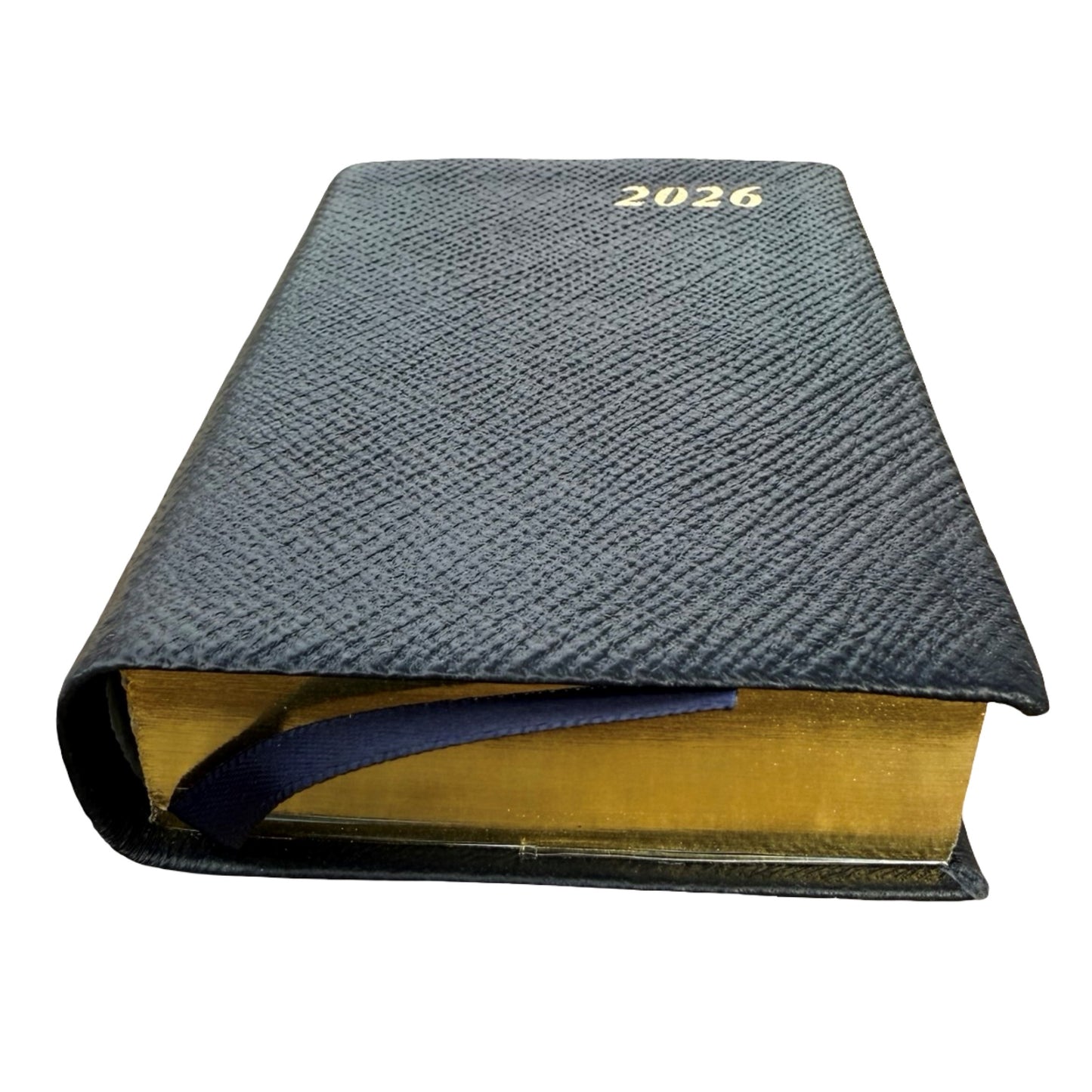 2026  D142L | Crossgrain Leather Calendar Book | One Day Per Page | 4" x 2.5" | Year 2026