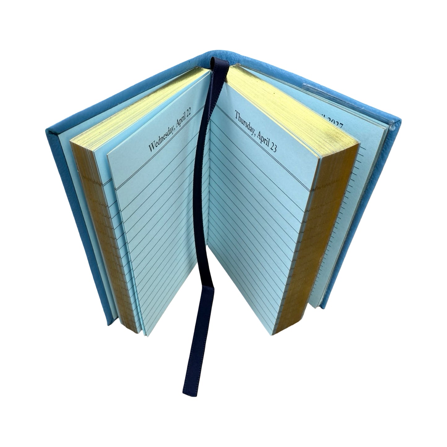 2026  D142L | Crossgrain Leather Calendar Book | One Day Per Page | 4" x 2.5" | Year 2026