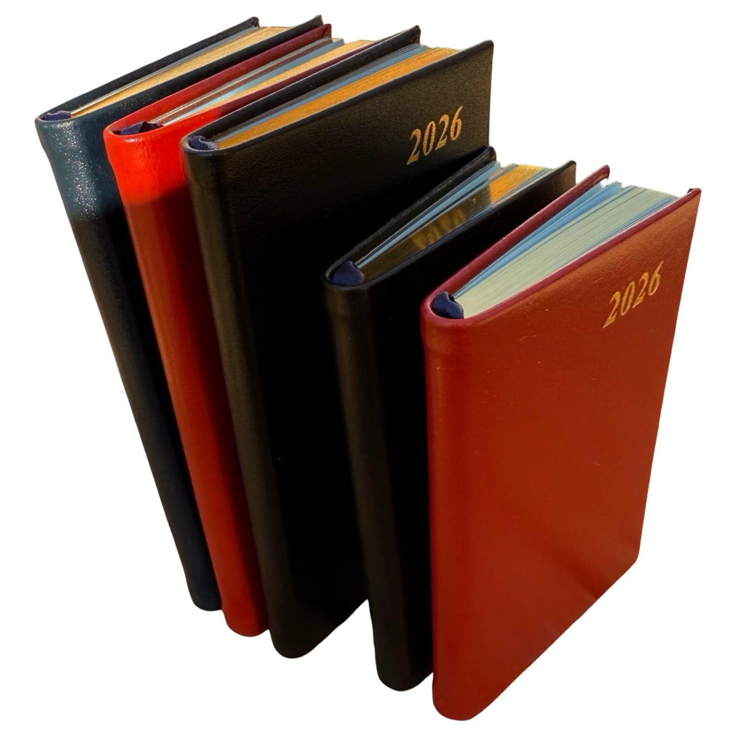 2026  D753C | Finest Calf Leather Pocket Agenda Book | One Week Per Opening | 5" x 3" | Year 2026