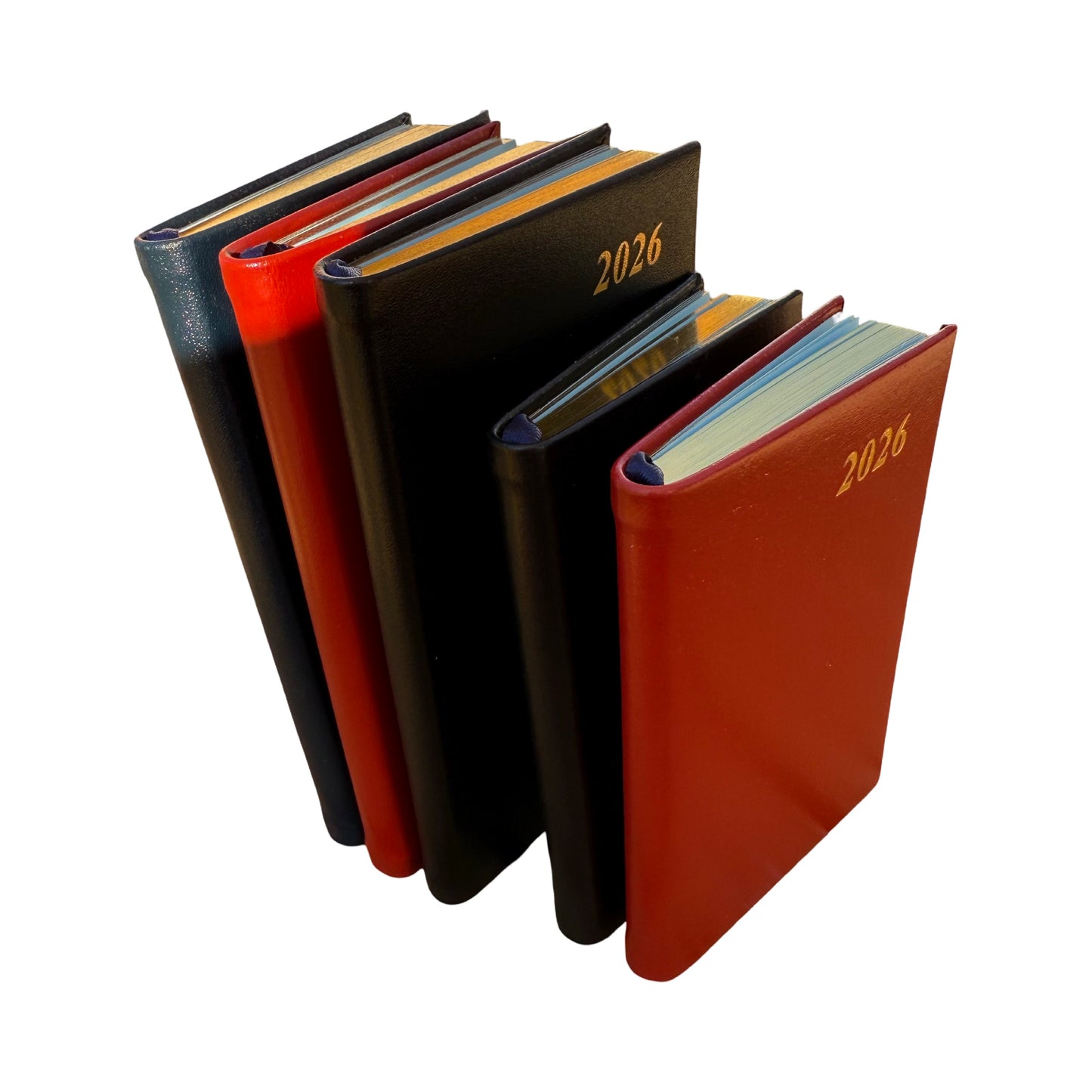 2026  D742C | Calf Leather Pocket Agenda Book | One Week Per Opening | 4" by 2.5" | Year 2026