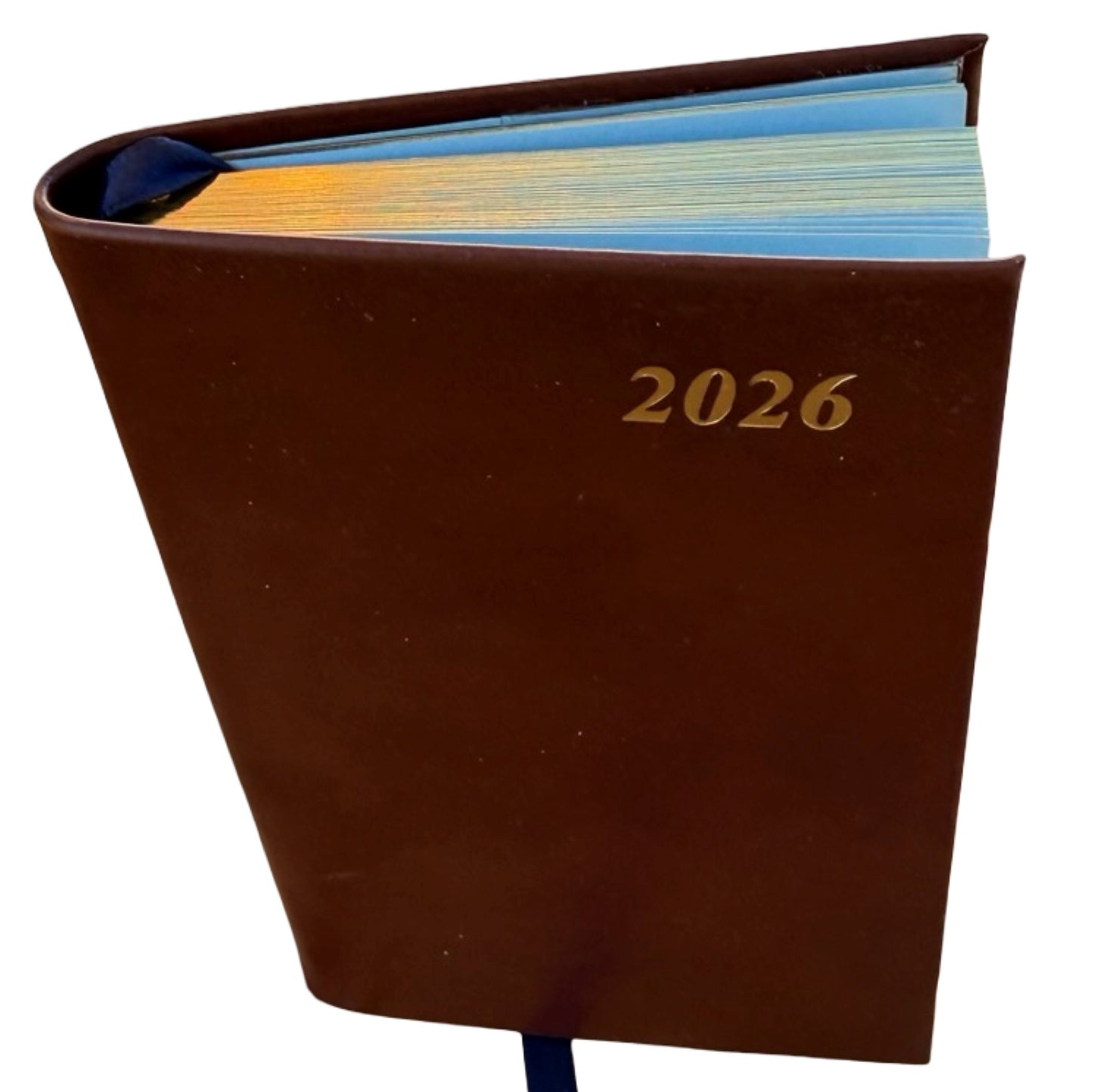 2026  D753C | Finest Calf Leather Pocket Agenda Book | One Week Per Opening | 5" x 3" | Year 2026