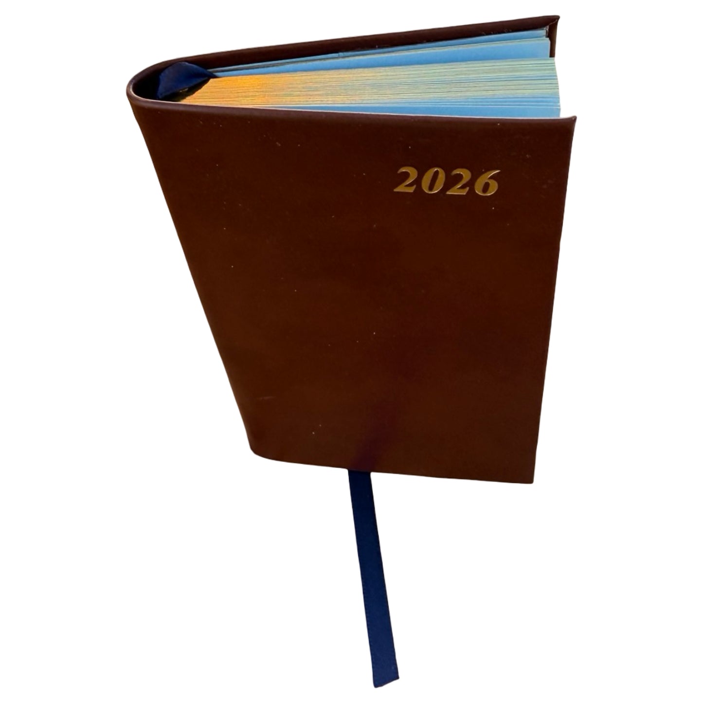 2026  D753C | Finest Calf Leather Pocket Agenda Book | One Week Per Opening | 5" x 3" | Year 2026