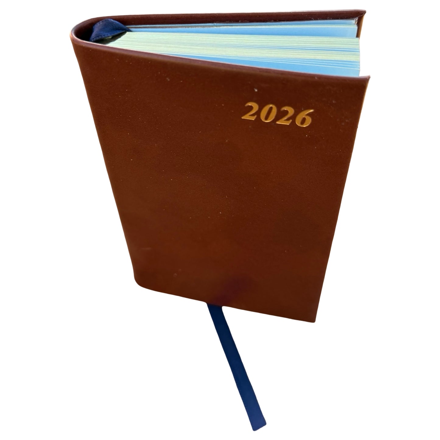 2026  D753C | Finest Calf Leather Pocket Agenda Book | One Week Per Opening | 5" x 3" | Year 2026