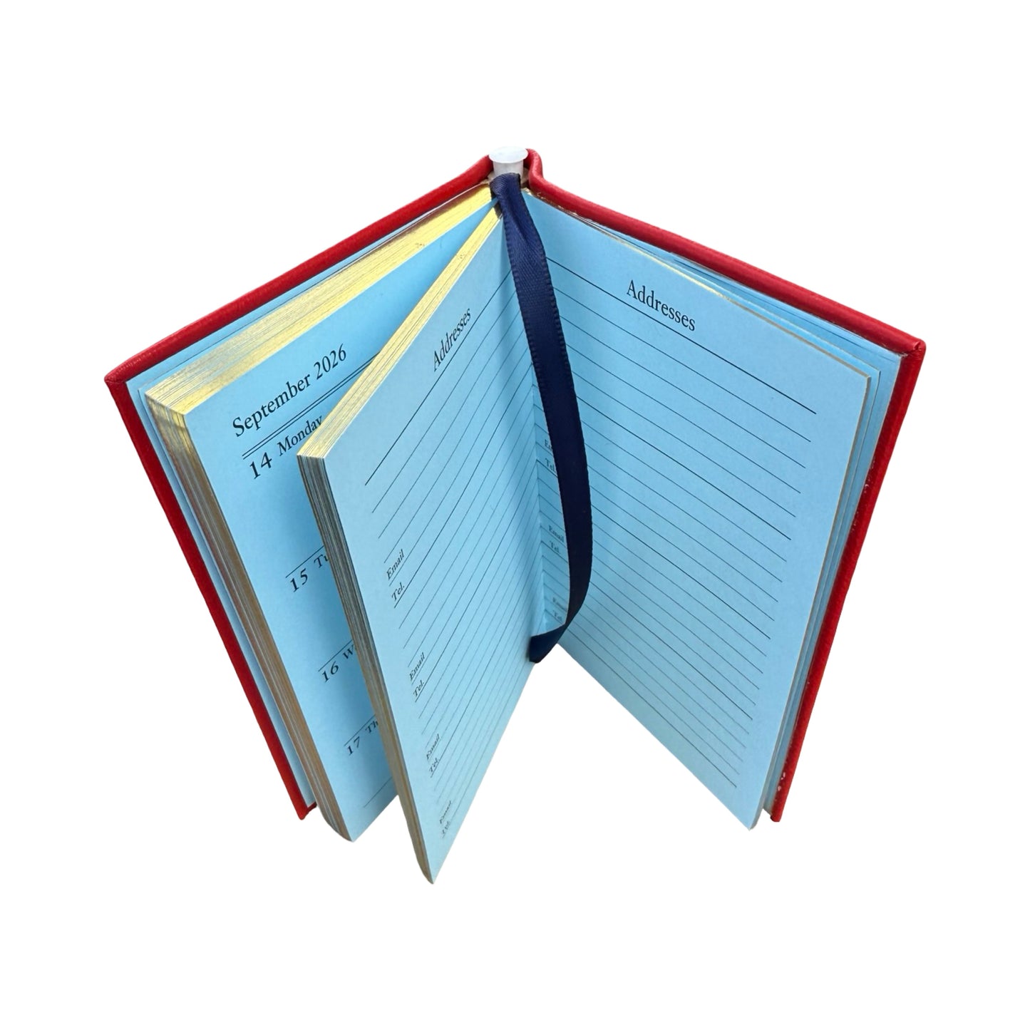 2026  D753LJ | Crossgrain Leather Calendar Book | One Week Per Opening | Pencil in Spine |  5" x 3" | Year 2026