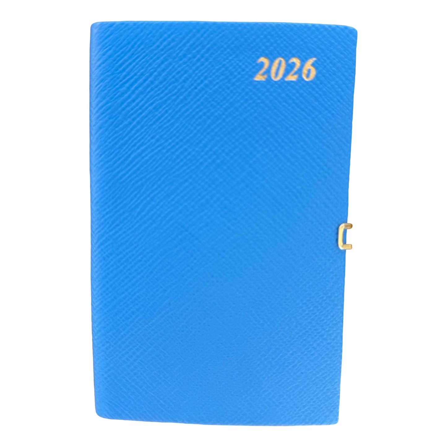 2026  D753LJC | Crossgrain Leather Calendar Book | One Week Per Opening | Pencil w/ Gold Clasp | 5" x 3" |  Year 2026