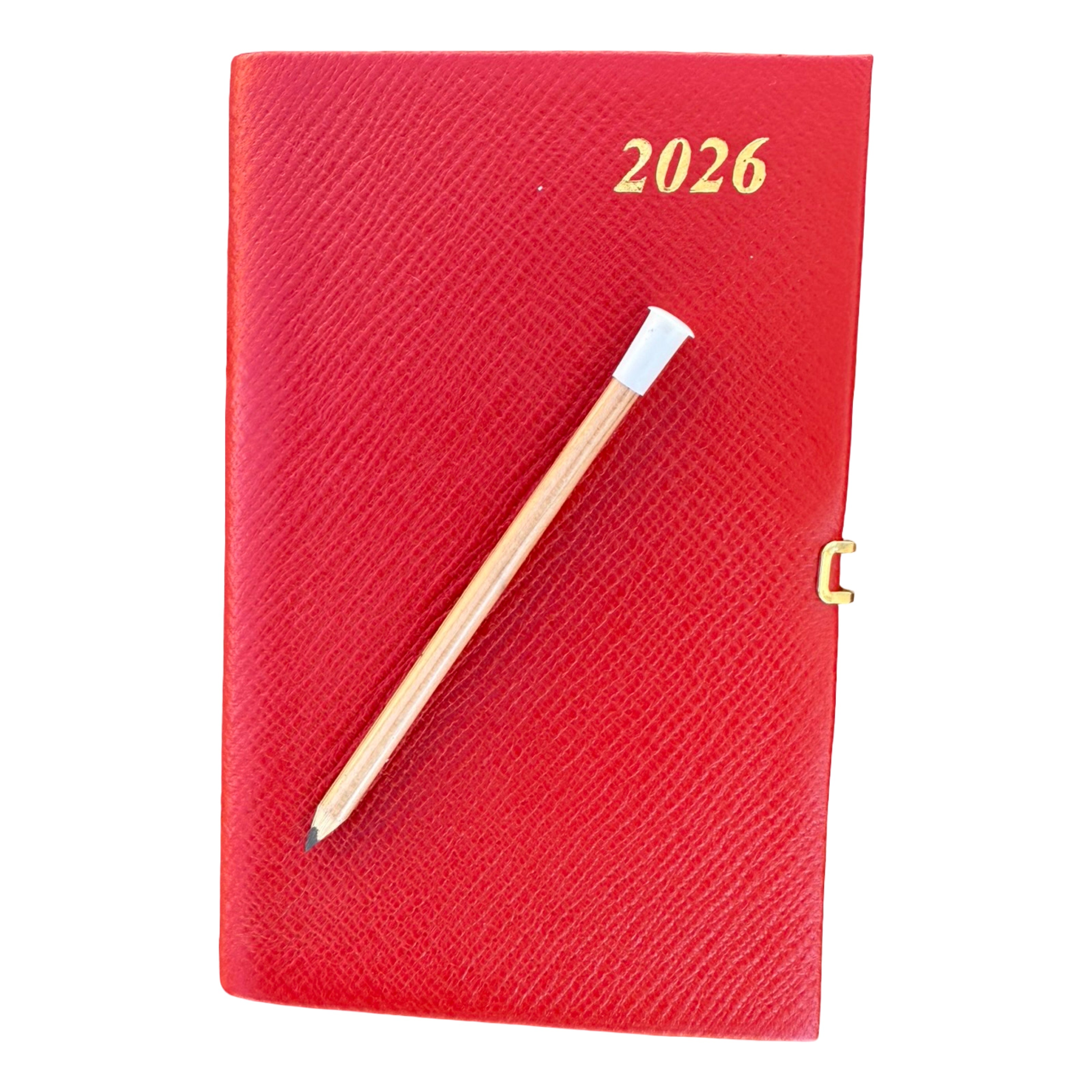 Charing Cross | 2026 Leather Pocket Calendar, Pencil & Clasp | 5x3