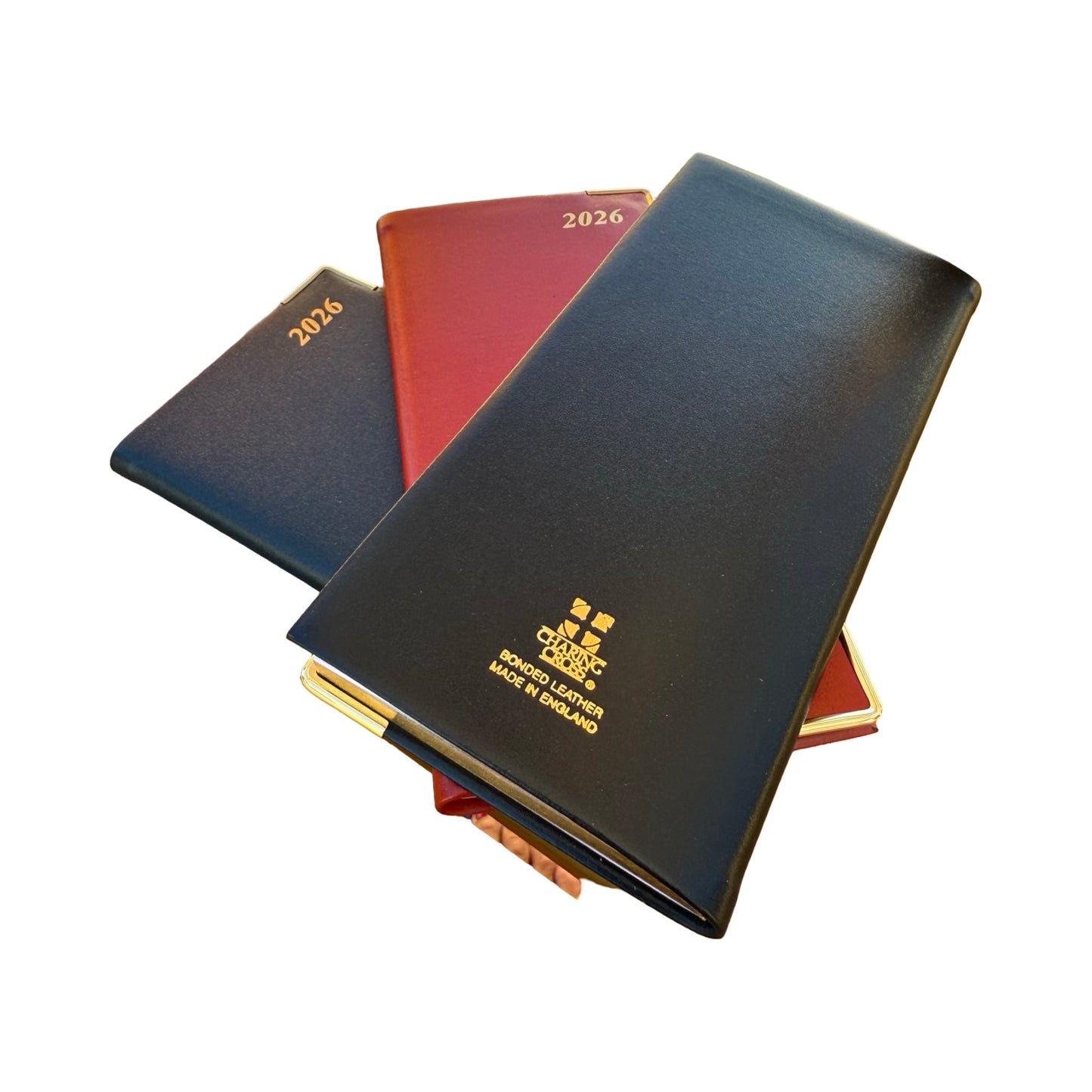 2026  D763VBL | Bonded Leather Pocket Planner | One Week Per Opening | 6" x 3" | Year 2026
