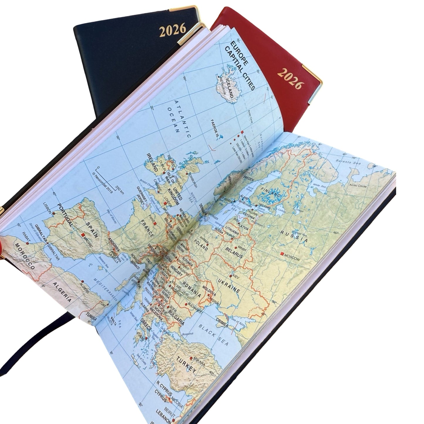 2026  D763VBL | Bonded Leather Pocket Planner | One Week Per Opening | 6" x 3" | Year 2026