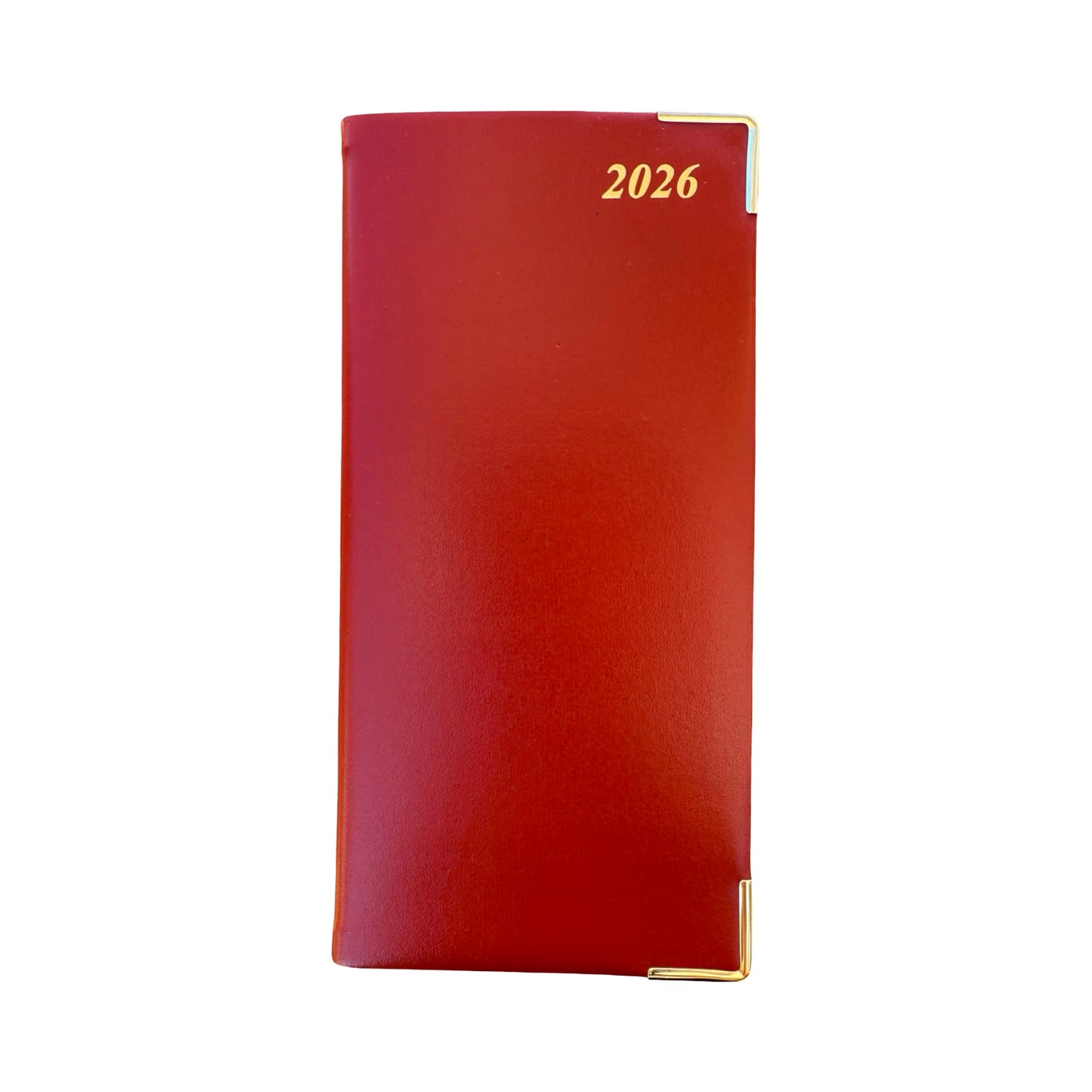 2026  D763VBL | Bonded Leather Pocket Planner | One Week Per Opening | 6" x 3" | Year 2026