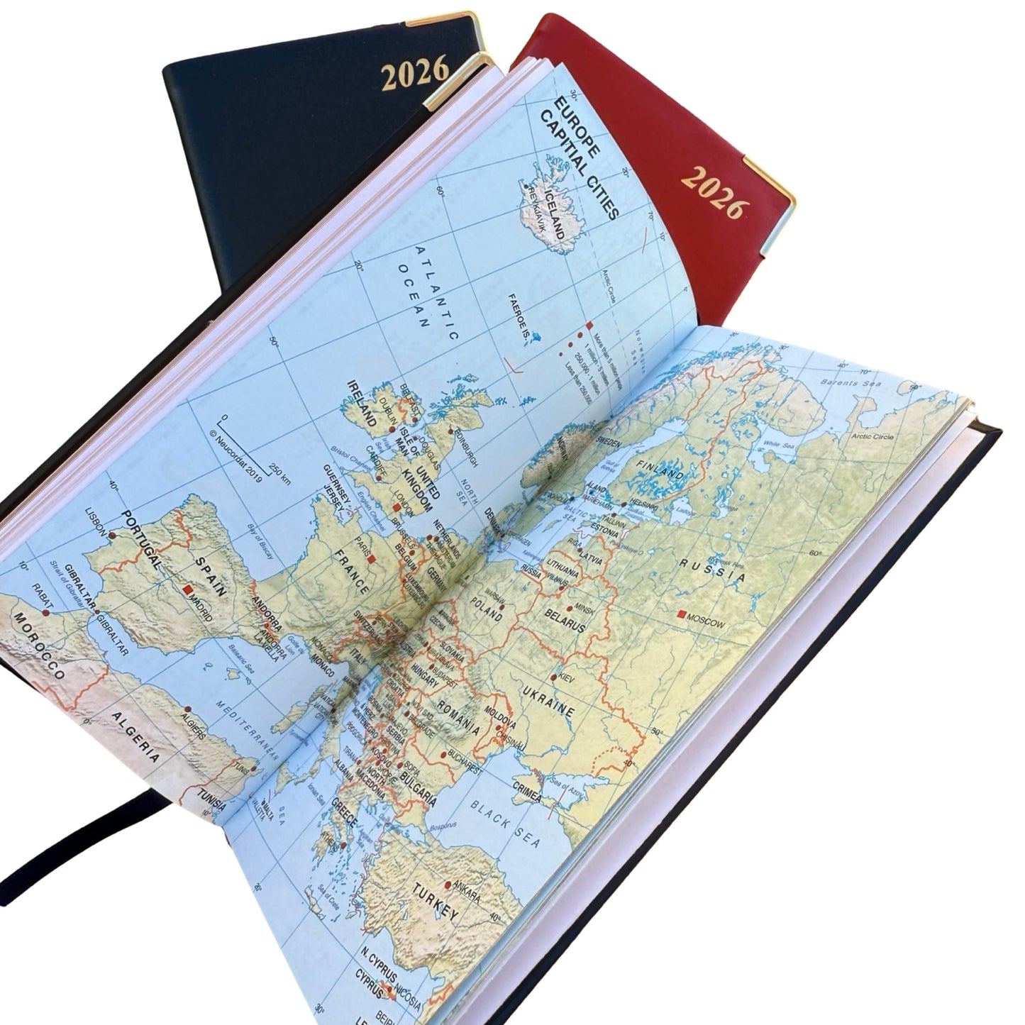 2026  D763VCA | Calf Leather Pocket Agenda Book | One Week Per Opening | 6" x 3" | Year 2026