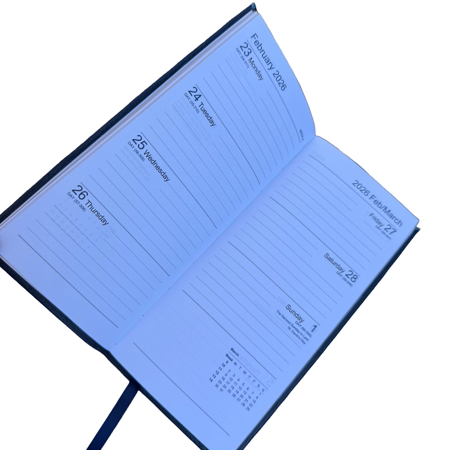 2026 D763VL | New Crossgrain Leather Pocket Agenda Book | One Week Per Opening | 6 x 3"