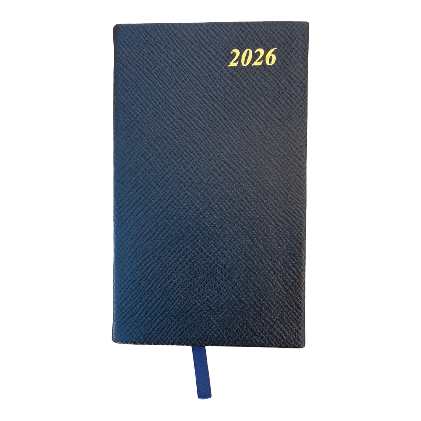 2026  D742L | Crossgrain Leather Calendar Book | One Week Per Opening | 4" x 2.5" | Year 2026