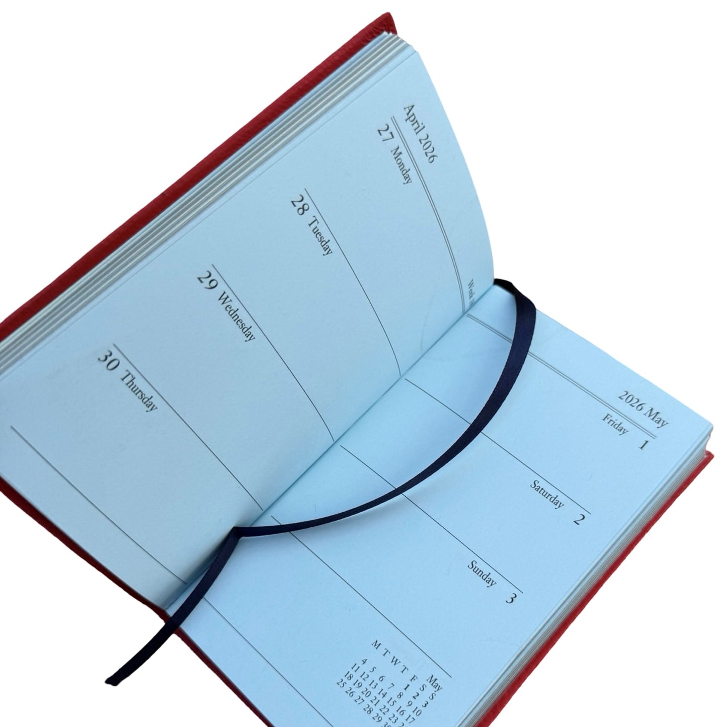 2026  D742L | Crossgrain Leather Calendar Book | One Week Per Opening | 4" x 2.5" | Year 2026