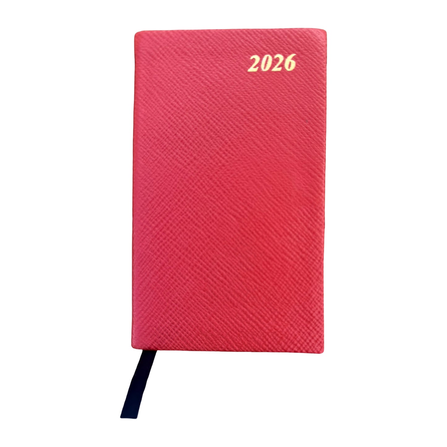 2026  D732L | Crossgrain Leather Tiny Calendar Book | 3" x 2" | Year 2026