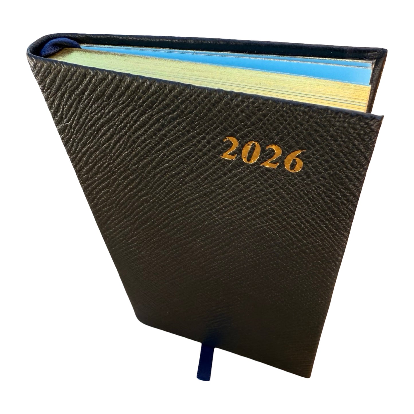 2026  D742L | Crossgrain Leather Calendar Book | One Week Per Opening | 4" x 2.5" | Year 2026