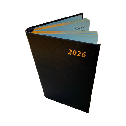 2026  D753BL | Bonded Leather Pocket Planner | One Week Per Opening | 5" x 3" | Year 2026