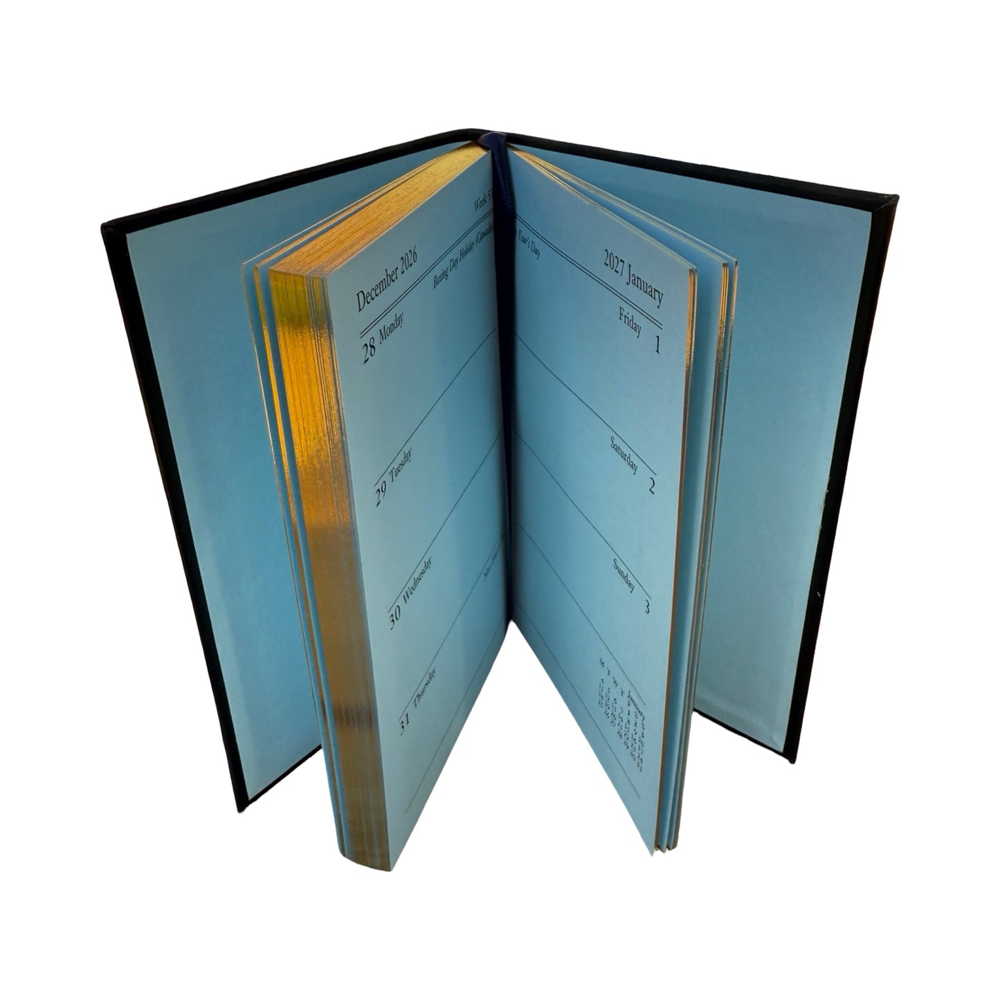 2026  D753BL | Bonded Leather Pocket Planner | One Week Per Opening | 5" x 3" | Year 2026