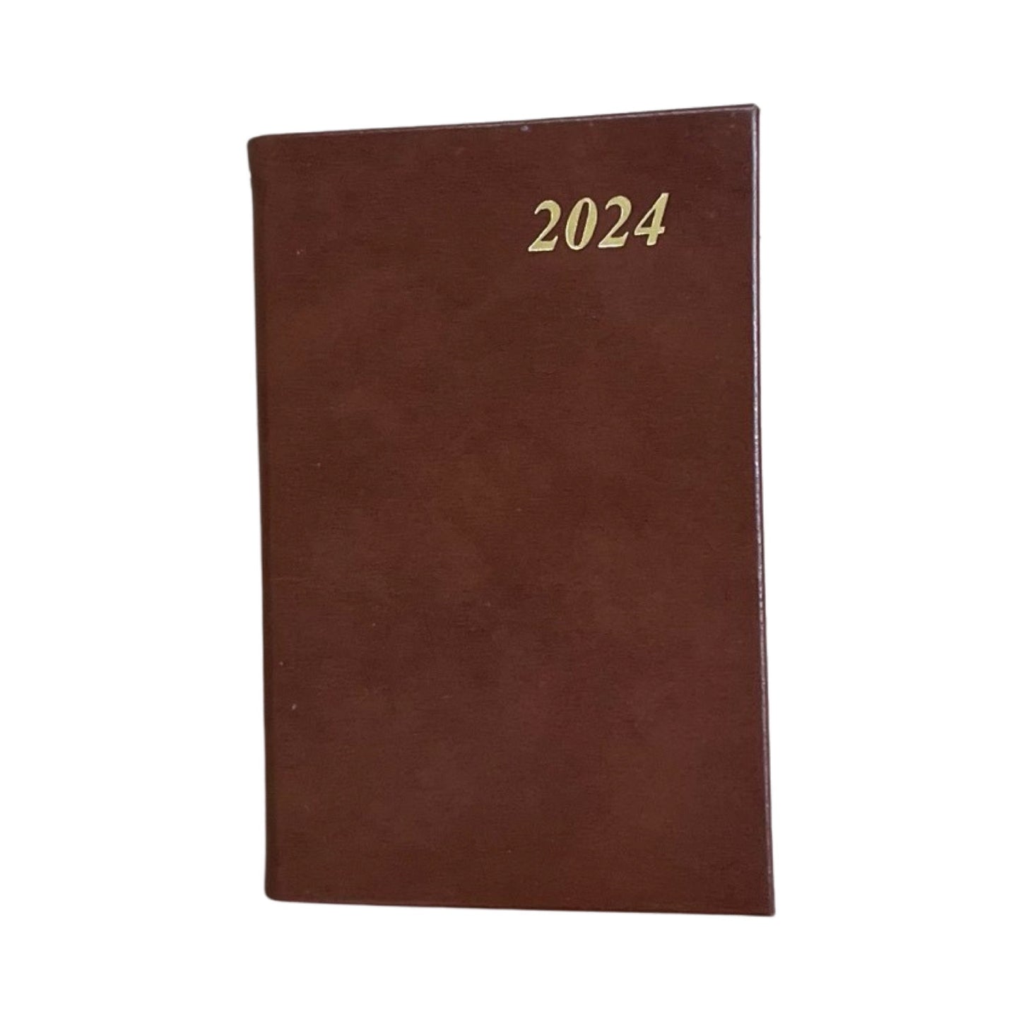2024 CALF Leather Pocket Agenda Book | 4 by 2.5" | D742C