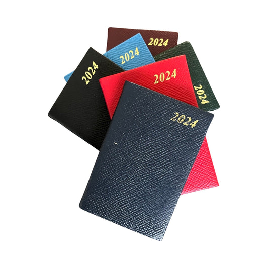 2024 | CROSSGRAIN Leather Pocket Calendar Book | 4 x 2.5" | D742L | Note: this book is NOT for next year