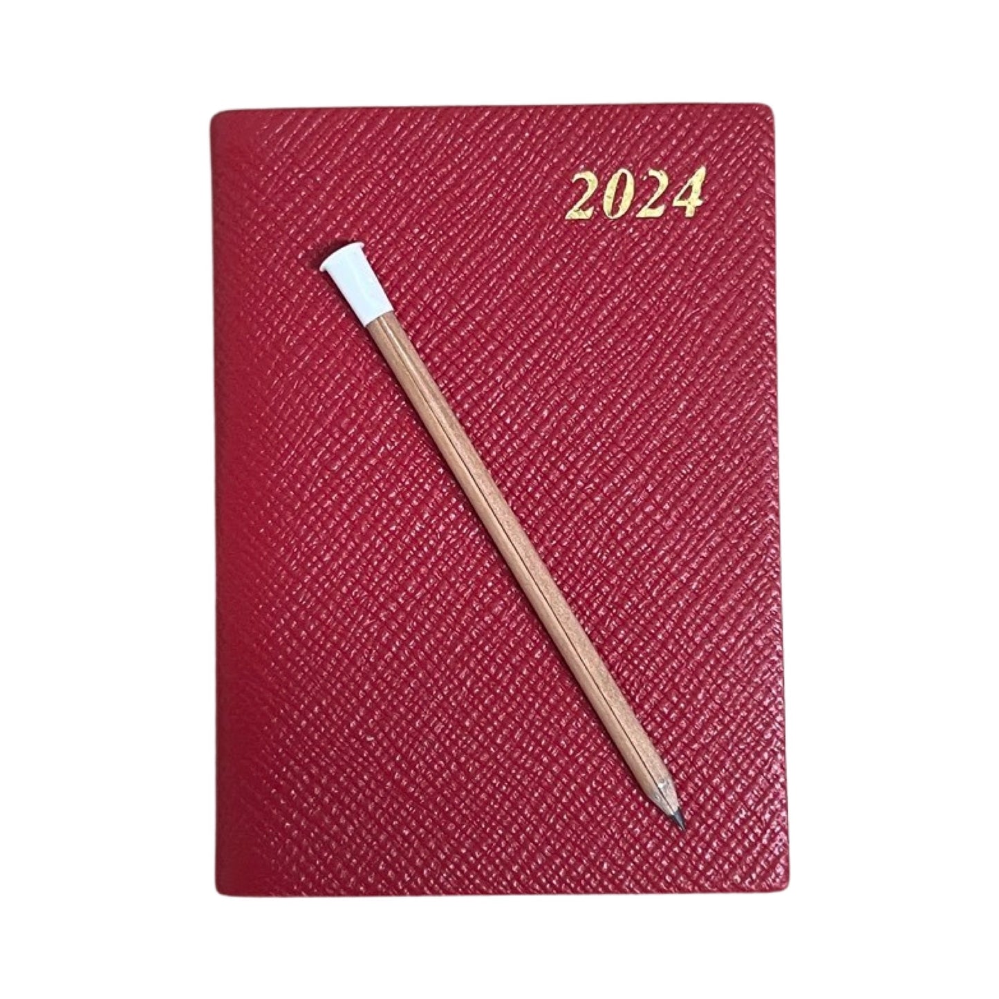 2024 CROSSGRAIN Leather Pocket Calendar Book | 4 x 2.5" | Pencil in Spine | D742LJ