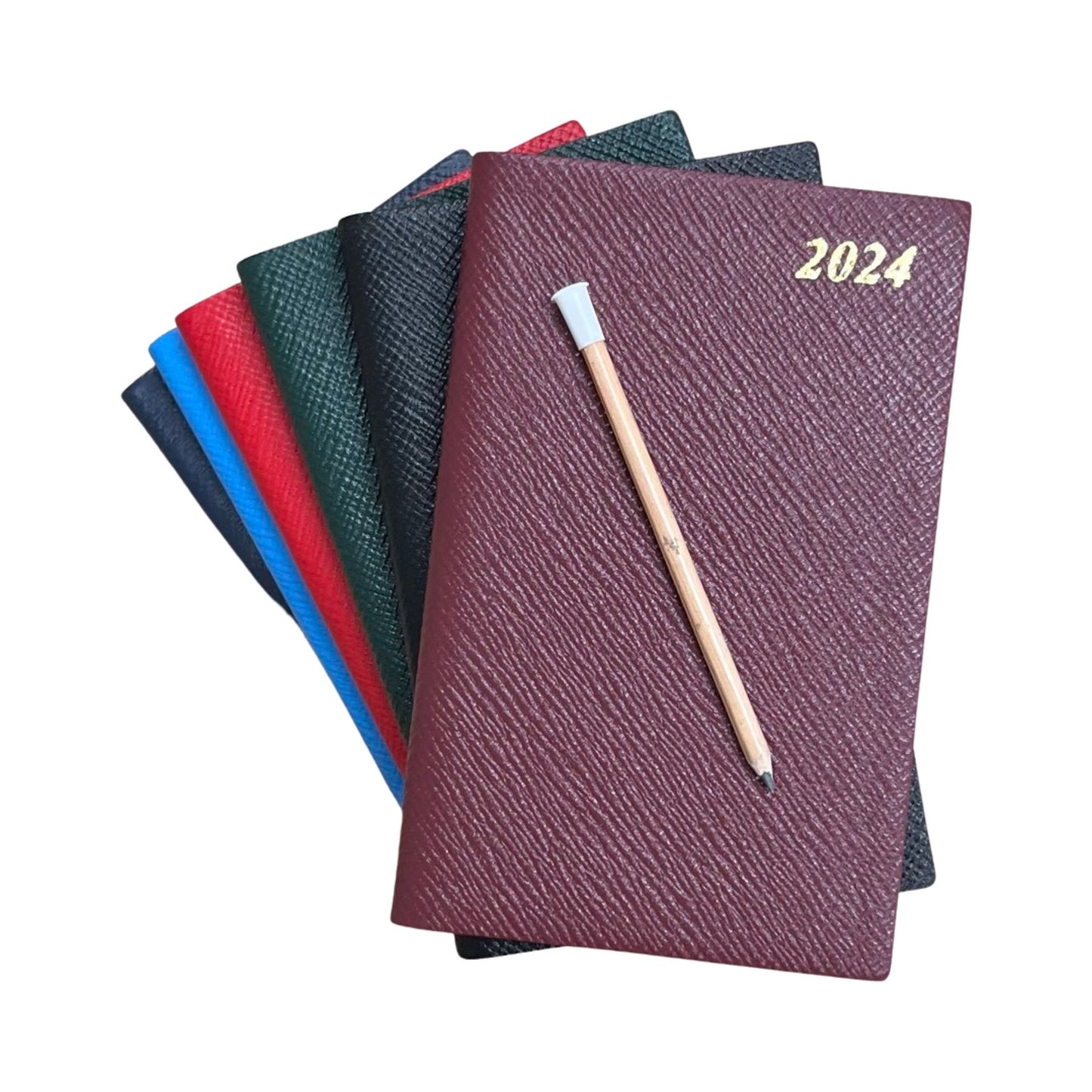 Bookbinders Design - Carnet en cuir avec inlay agenda 2024, Cognac