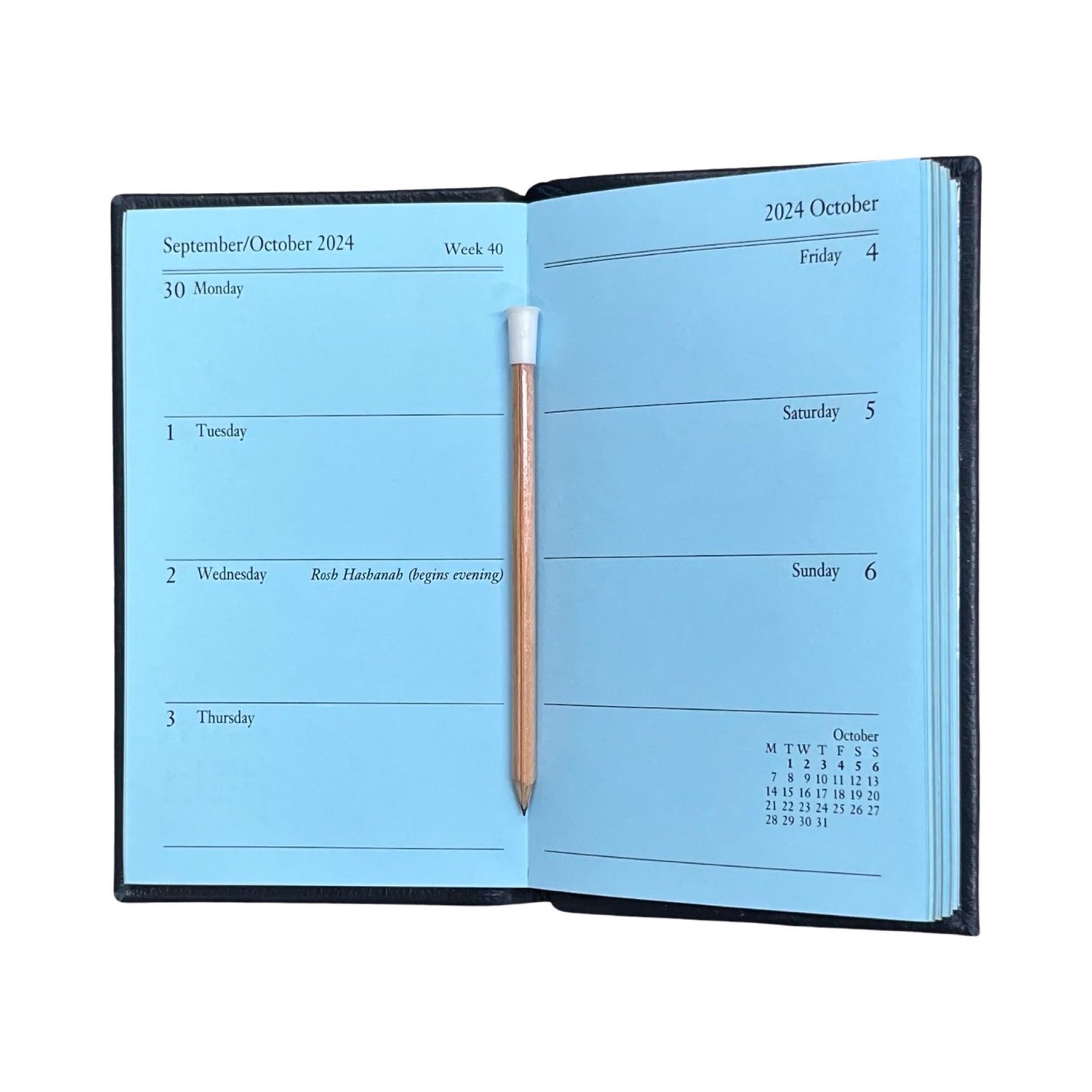 2023 5x3 Leather Pocket Calendar with Pencil Charing Cross D753LJ