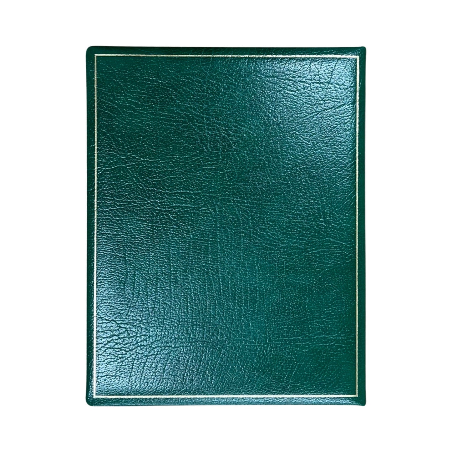 Classic Leather Guest Book | 9 by 7 Inches Vertical | Buffalo Hide Embossed Calf Leather | Blank Pages | M79CAB