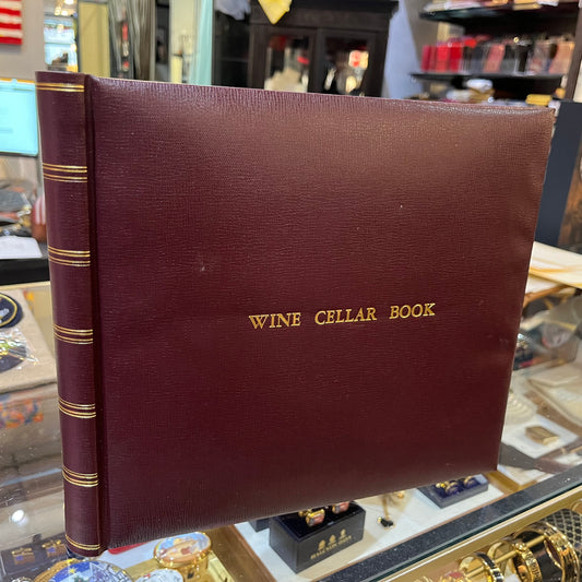 Wine Cellar Book | Johnson's Leather Wine Cellar Book | Leather Bound with Gilt Edges | Gold Personalization