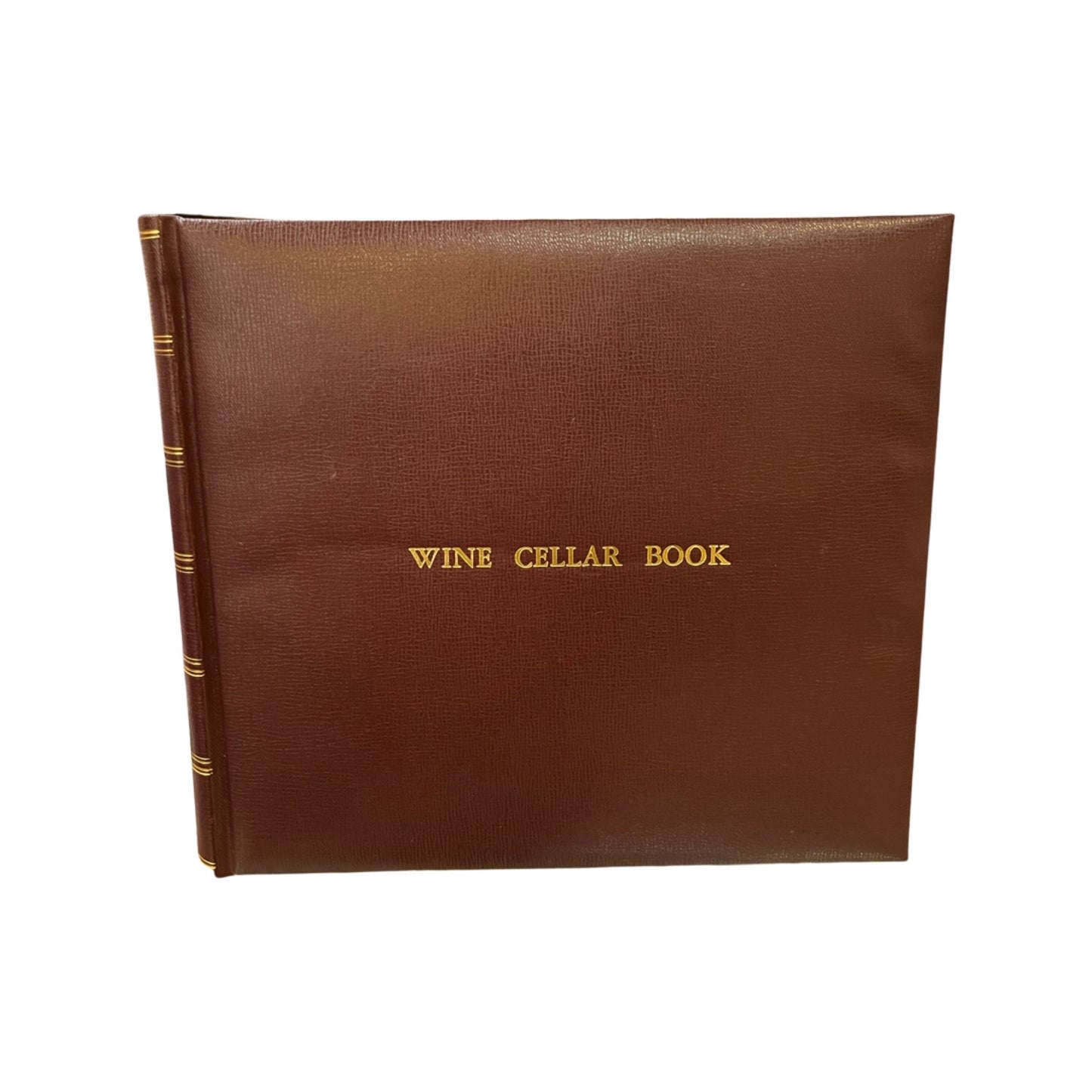 Wine Cellar Book | Johnson's Leather Wine Cellar Book | Leather Bound with Gilt Edges | Gold Personalization