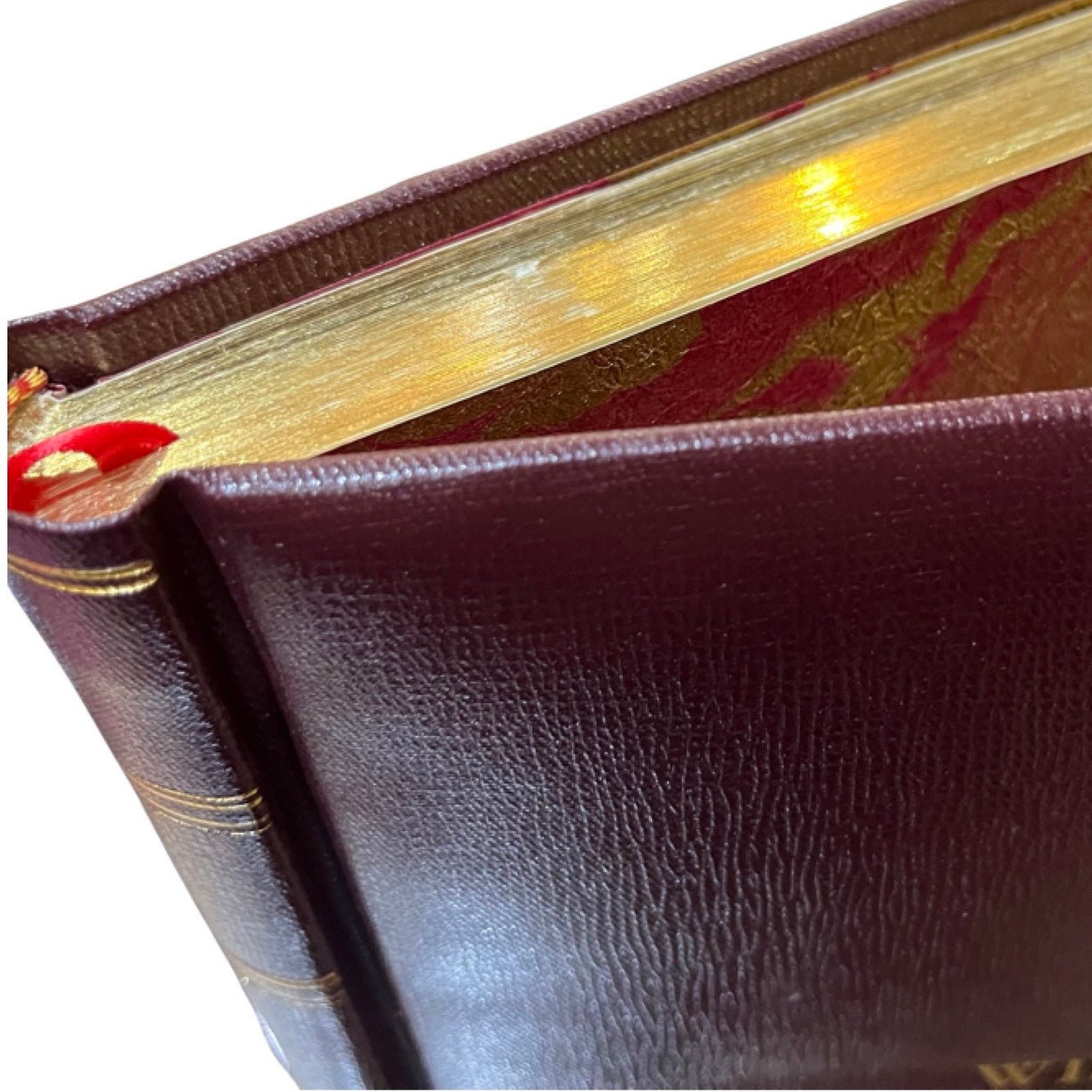 Wine Cellar Book | Johnson's Leather Wine Cellar Book | Leather Bound with Gilt Edges | Gold Personalization