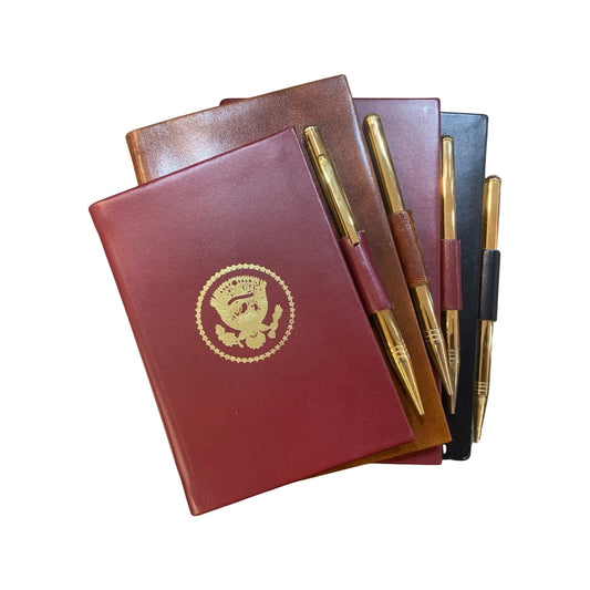 Presidential Seal Book | Leather Pocket Passwords Book | 4 by 2.5 inches | Polished Calf | Charing Cross | No. A42C-PS