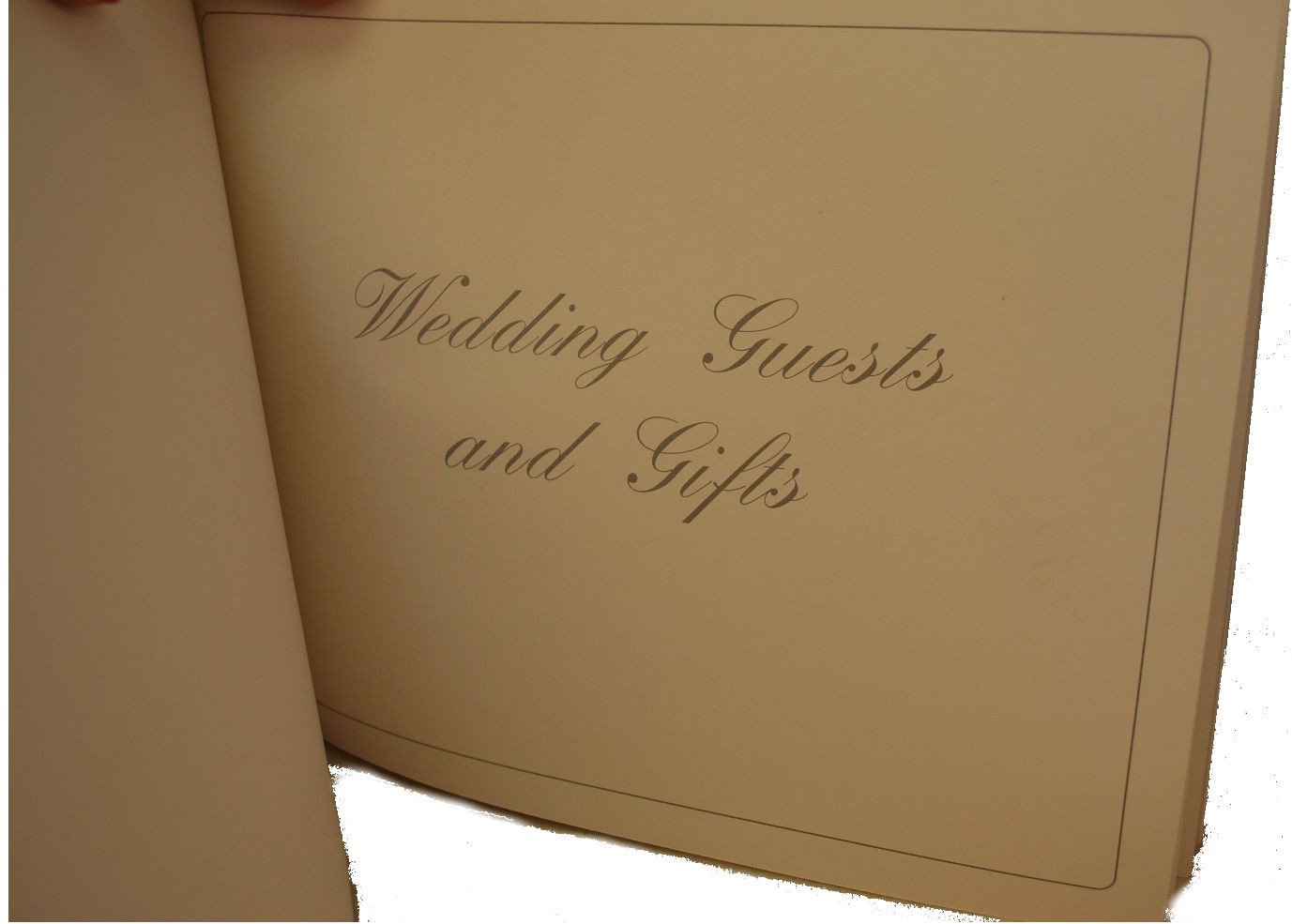 7 by 9 Wedding Guest Book, White-Guest Book-Sterling-and-Burke