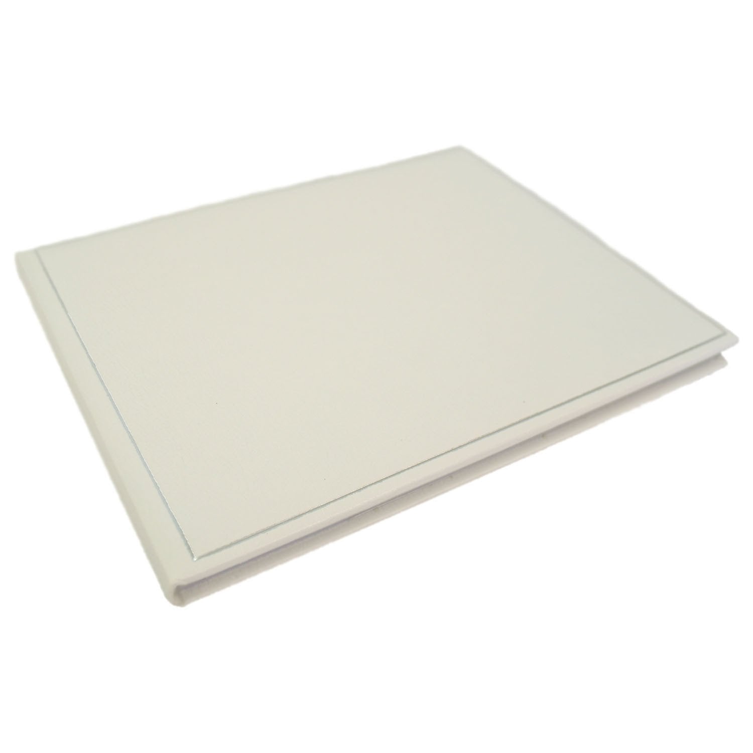 7 by 9 Wedding Guest Book, White-Guest Book-Sterling-and-Burke
