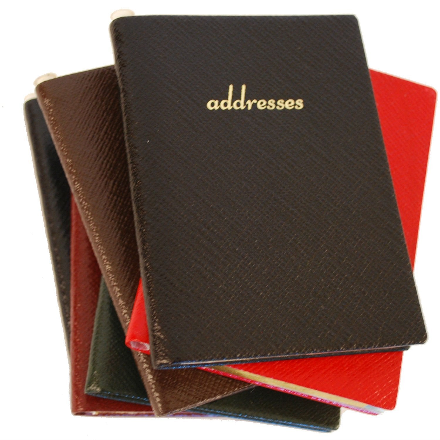 Address Book with Pencil, Leather 4 by 2.5 Inch-Address Book-Sterling-and-Burke