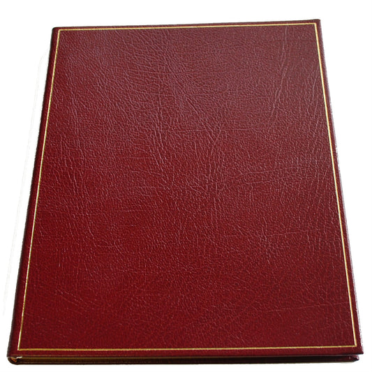 Leather Notebook | 8 x10" | Hardcover Journal | Textured Calf without Padding and Gold | Blank Pages