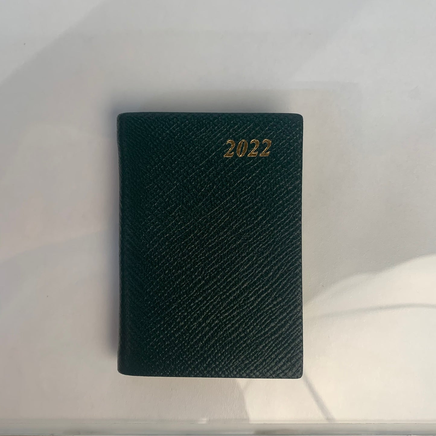 YEAR 2022 CROSSGRAIN Leather Pocket Calendar Book | 3 x 2" | D732L
