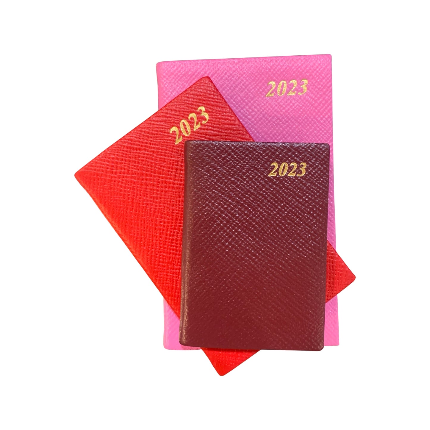 YEAR 2023 CROSSGRAIN Leather Pocket Calendar Book | 3 x 2" | D732L
