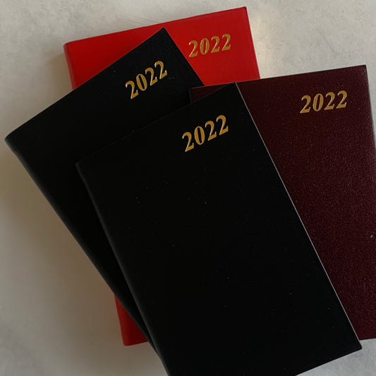 YEAR 2022 Leather Pocket Planner | 4 x 2.5" | BONDED LEATHER | D742BL