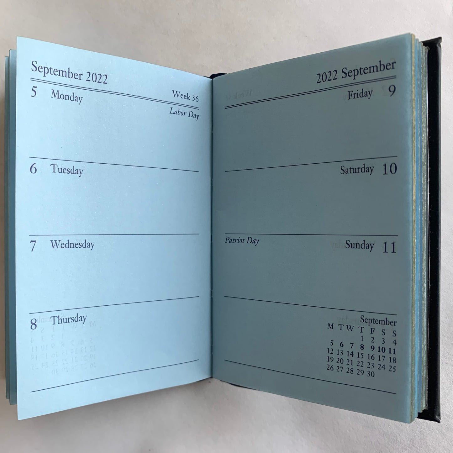 YEAR 2022 CALF Leather Pocket Agenda Book | 4 by 2.5" | D742C