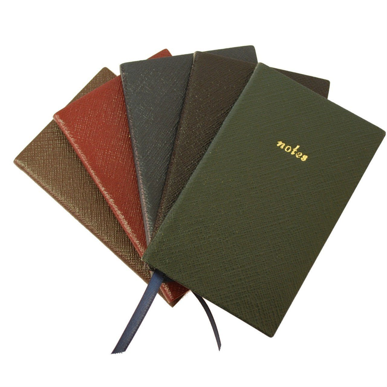 Crossgrain Leather Notebook, 5x3, "Notes"-Titled Notebooks-Sterling-and-Burke