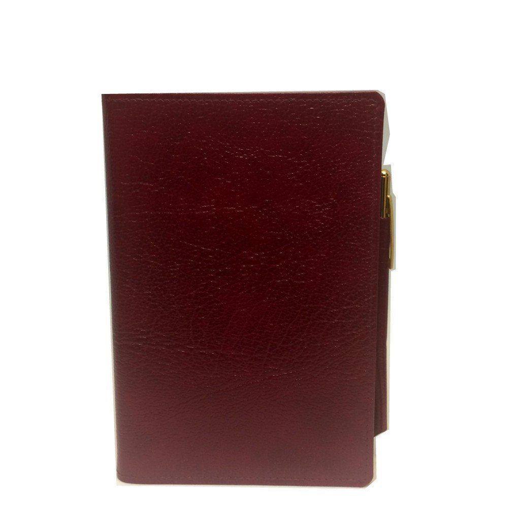 Calf Leather Cover with Removable Notes and Pencil, 6 by 4 Inches-Notebooks-Sterling-and-Burke